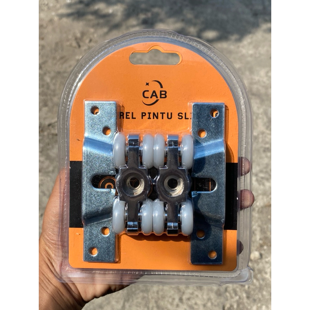 Rel Pintu Sliding CAB 23mm Set Lengkap – Roda Rel Lemari Geser / Rel Pintu Dorong / Sliding Door Rol