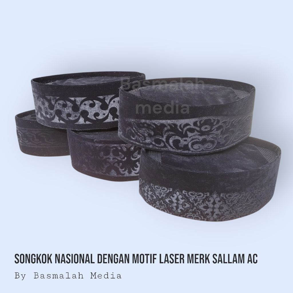 Songkok Nasional Merk Sallam Dengan Motif Laser/profil Dewasa-Anak Tinggi 8 kualitas Premium New Pro