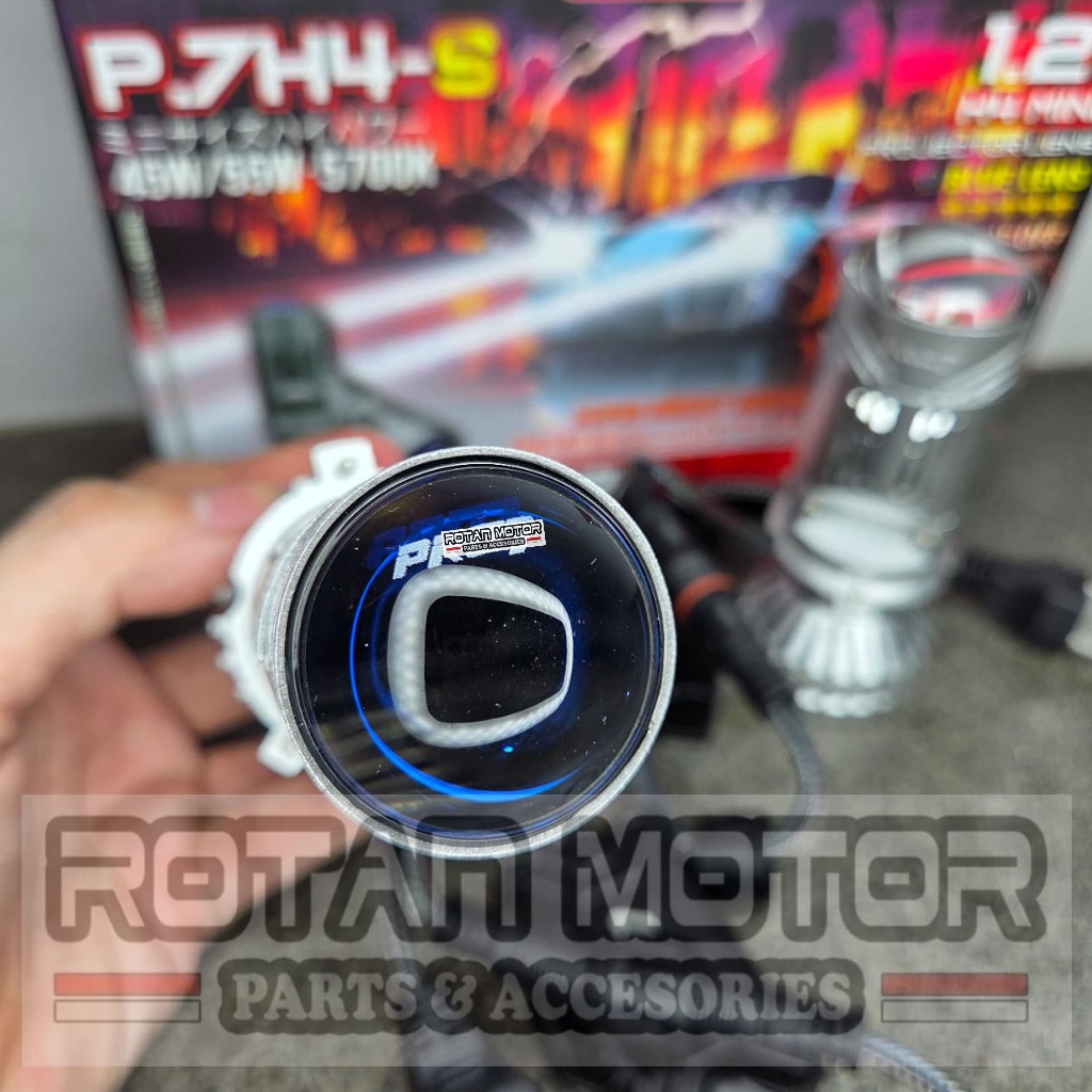 Lampu Mini Biled Projie PRO7 P.7H4-S 45W / 55W H4 PNP Super Terang / LED Projector Lens Biled P7H4S 