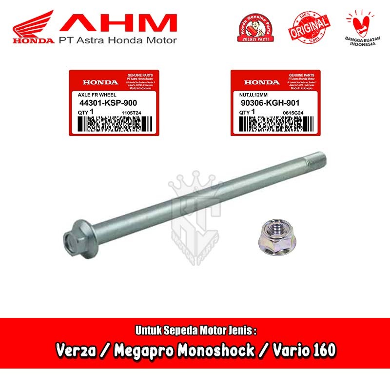 As Roda Depan 21 cm Honda Megapro Monoshock CB 150 Verza Original AHM 44301-KSP-900