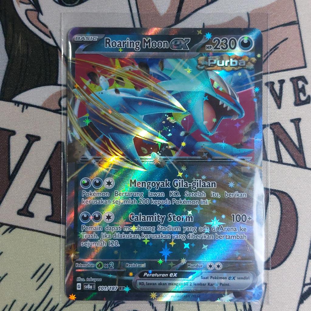 Roaring Moon EX RR SV8a Pokemon TCG Indo