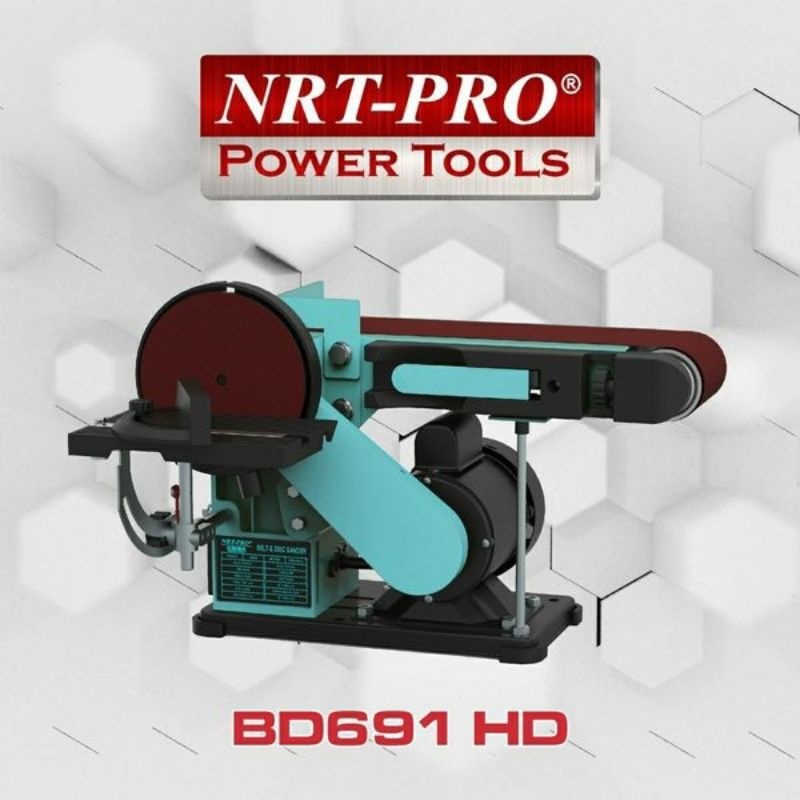 NRT-PRO type 691HD Mesin amplas duduk belt disc sander 6" 100 X 914