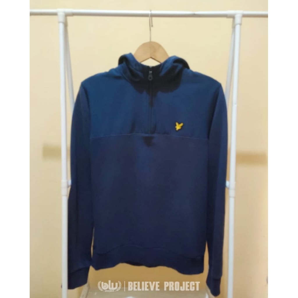 Lyle and scott soft shell Jersey 1/4 Zip Hoodie Original