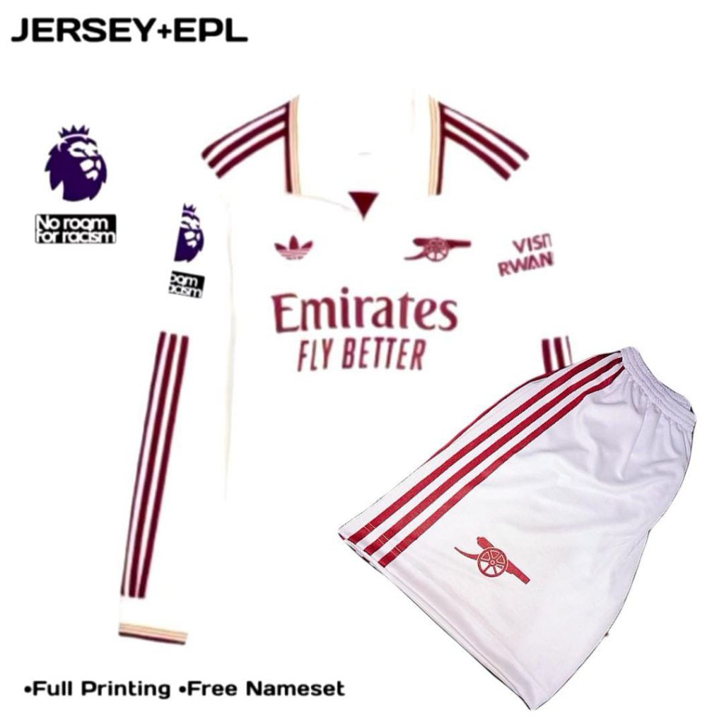 Jersey Arsenal Third Long Sleeve One set Terbaru 2025