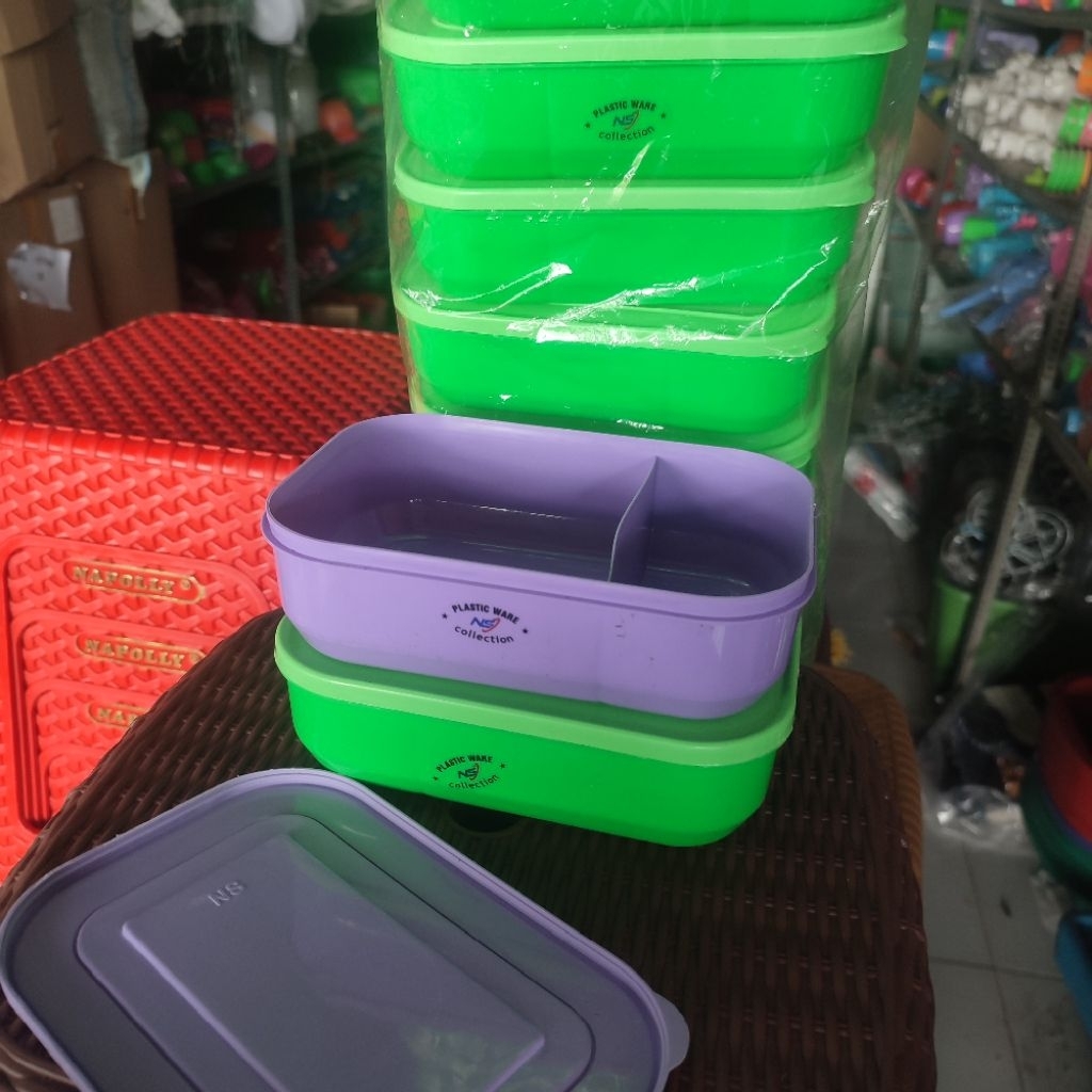 Tepak Makan Plastik Sekat Tepak Bekal Kerja dan Sekolah -AreaGerabah