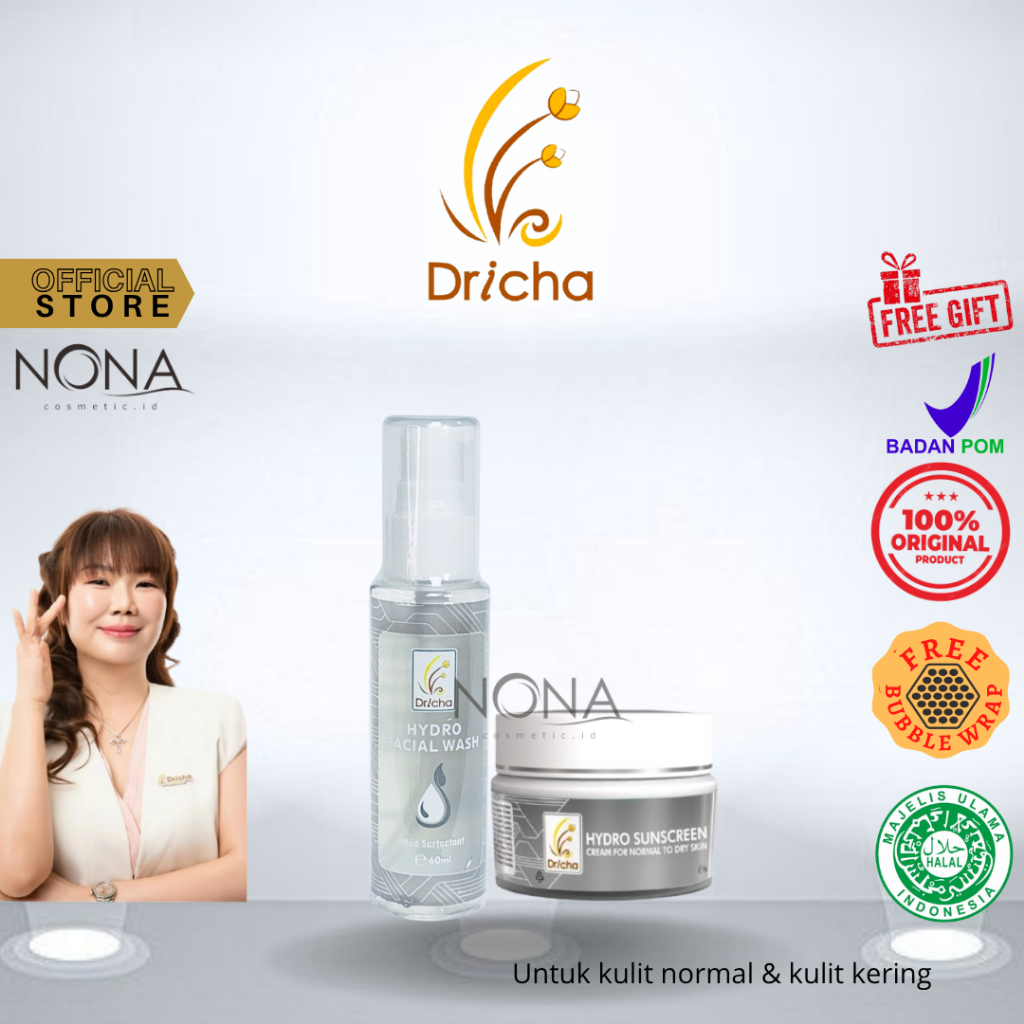BUNDLING DRICHA HYDRO FACIAL WASH + HYDRO SUNSCREEN