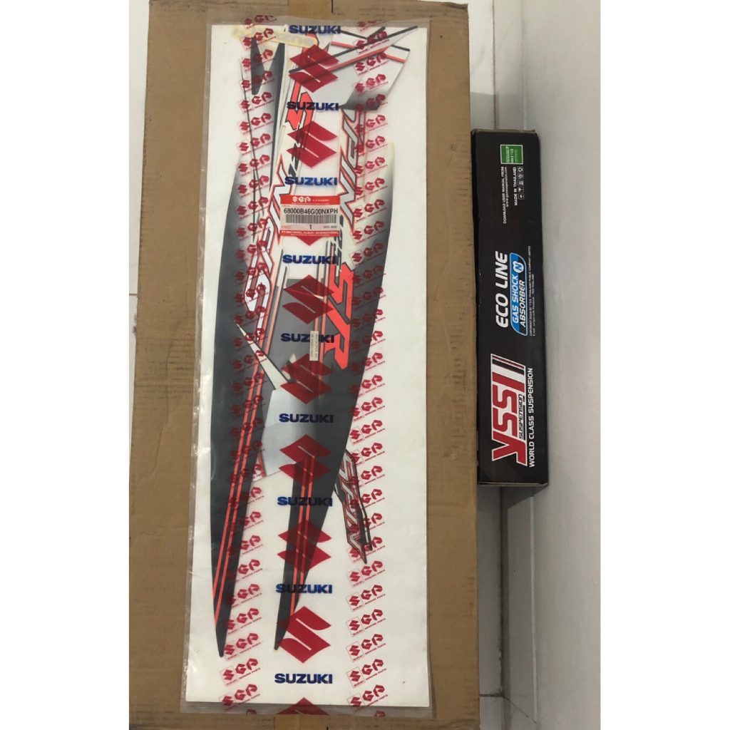 Striping stiker suzuki spin 125R hitam putih original sgp