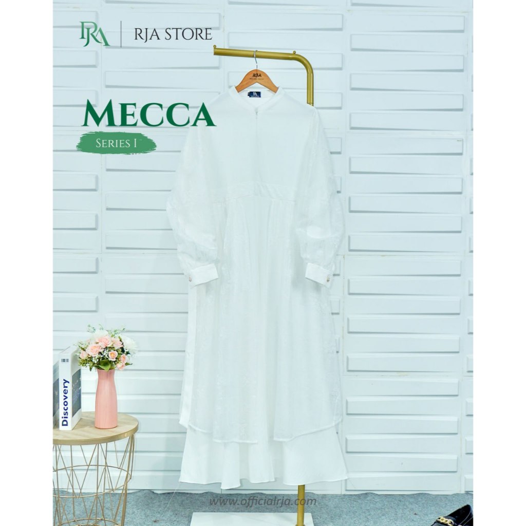 GAMIS MECCA SERIES 2, GAMIS PUTIH MIX BROKAT, GAMIS UMROH & HAJI, GAMIS KEKINIAN