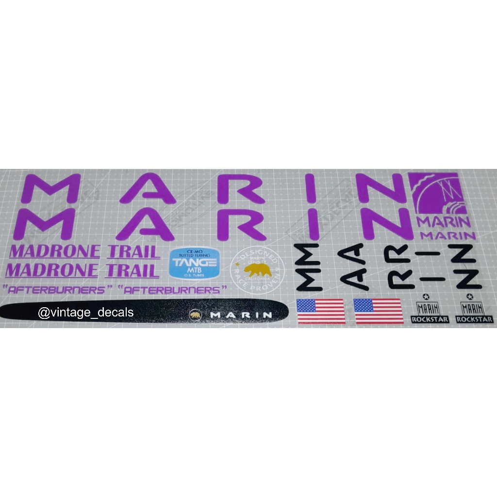 sticker decals sepeda repro MARIN madrone trail