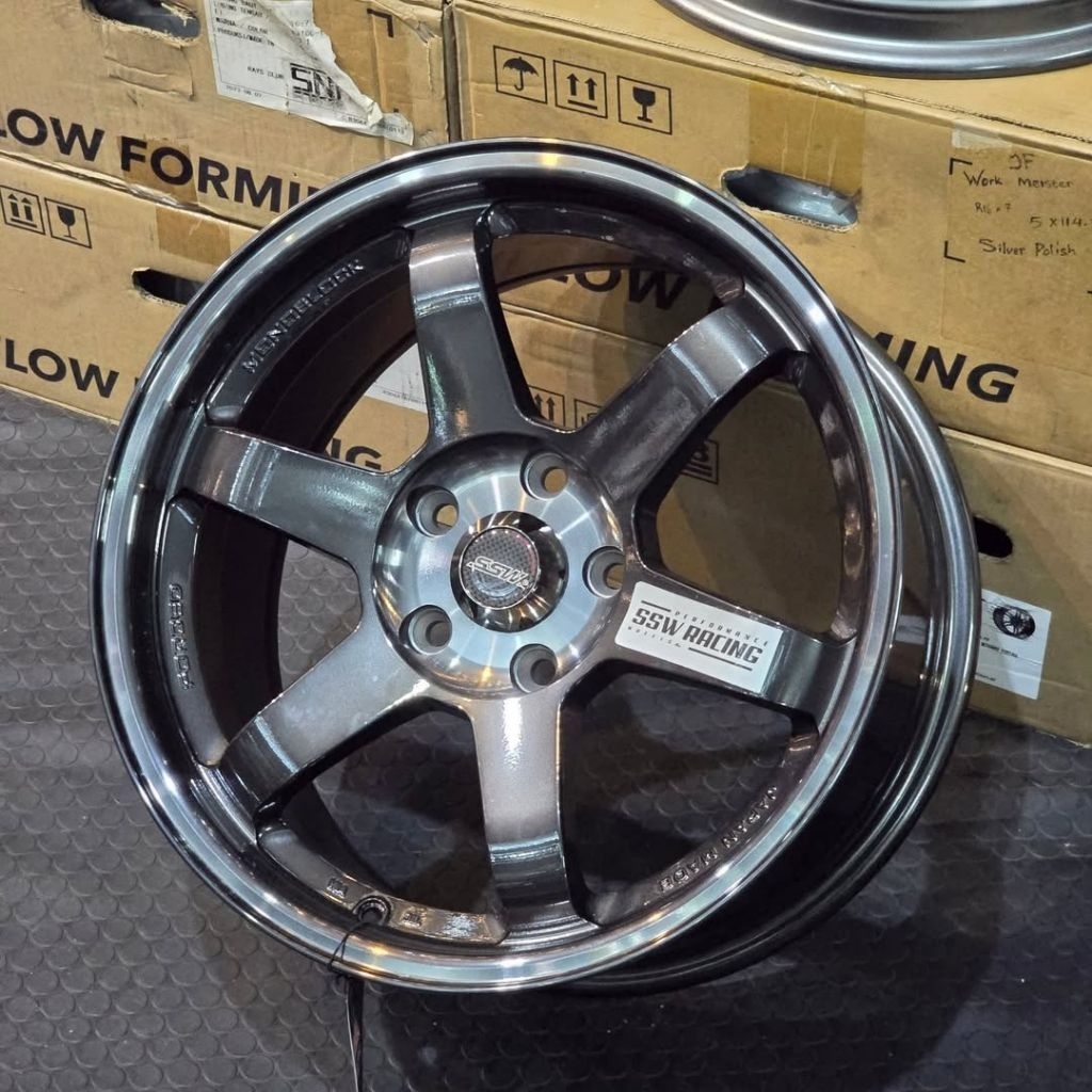 velg racing TE37 SSW S205 ORIGINAL THAILAND R17 velg mobil ring 17 Innova reborn civic crz chr Almaz