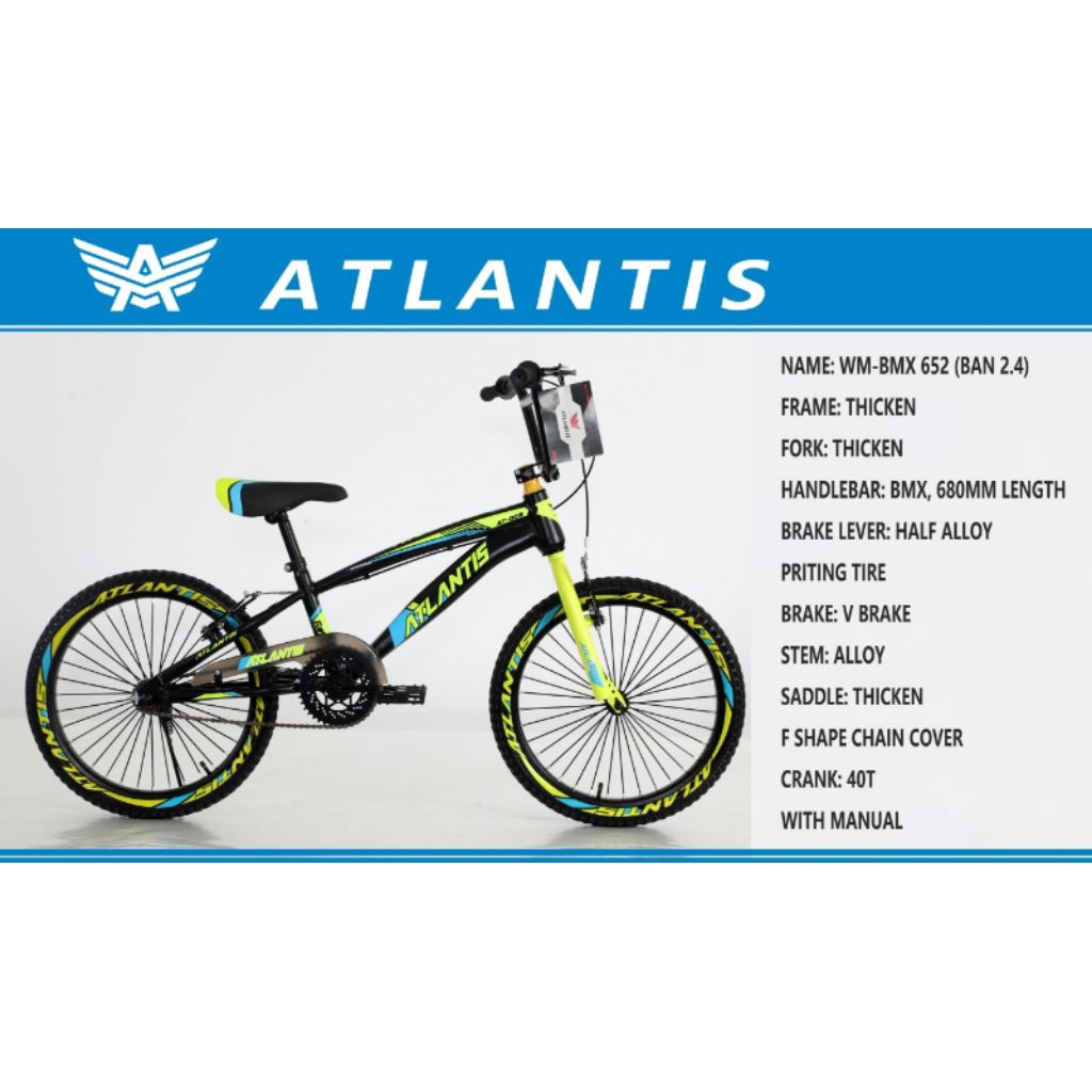 sepeda bmx 20 Atlantis 652 ban 2.40