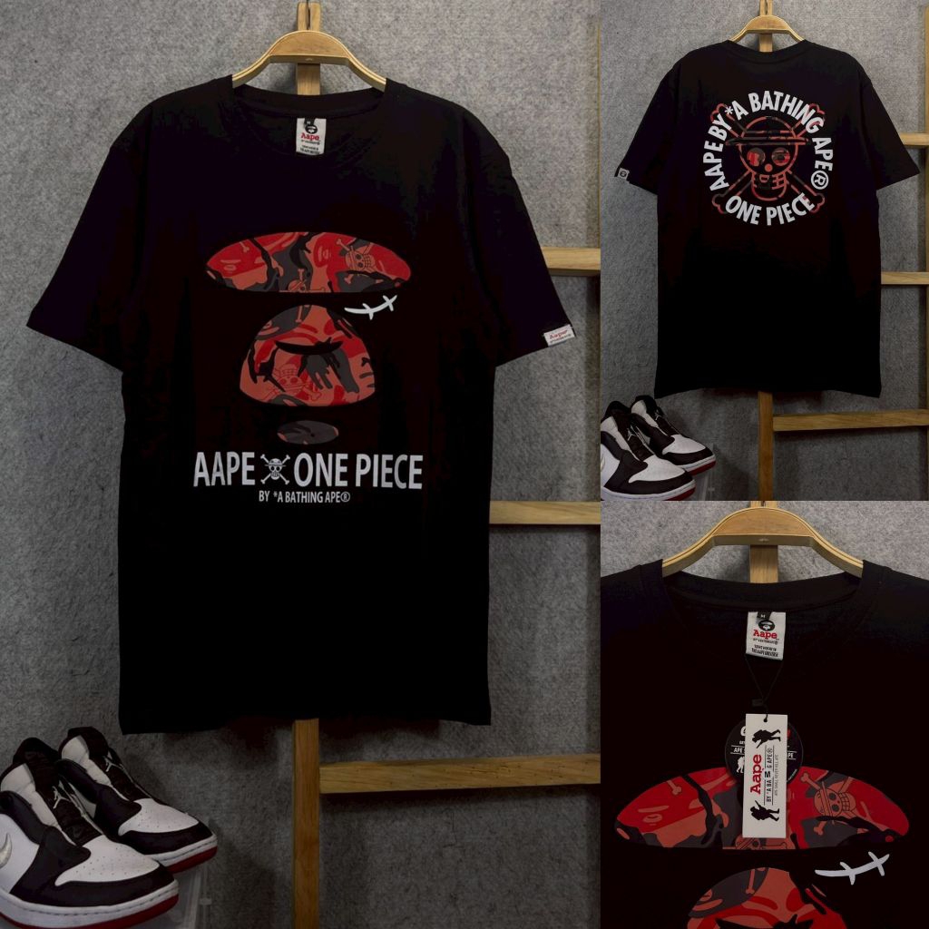 AAPE T-Shirt Branded Premium Kaos Distro Lengan Pendek 100% Cotton Combed 30S Original Quality Unise