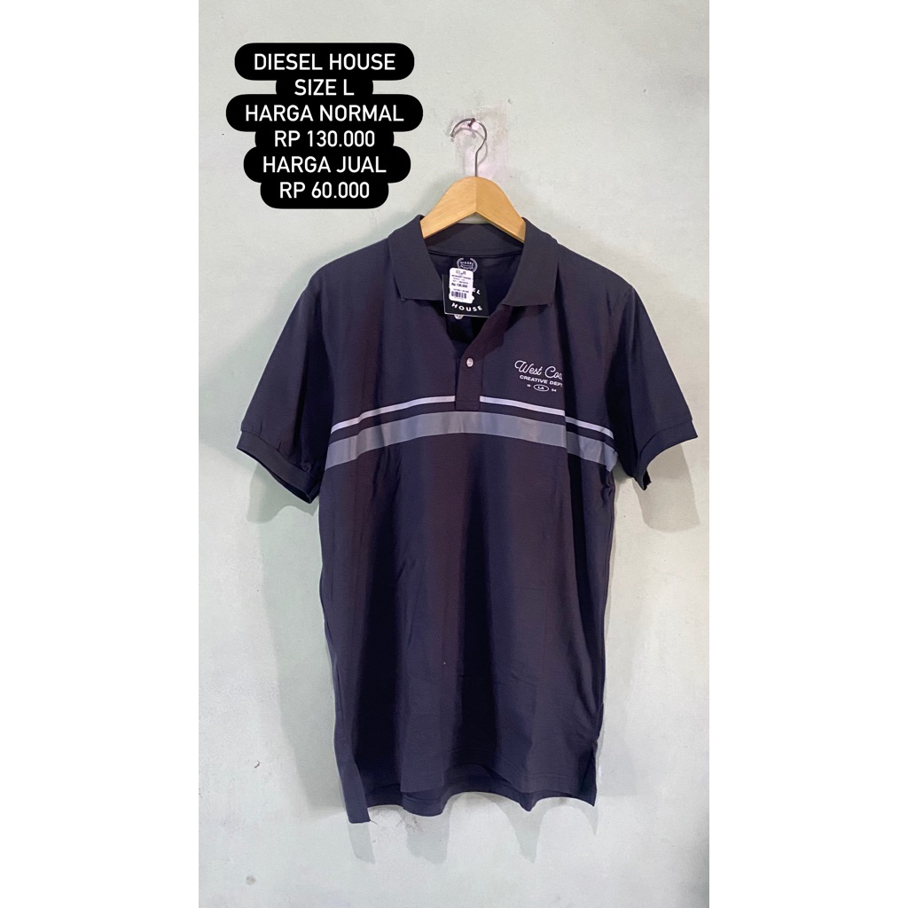 kaos kerah (polo diesel house) size l