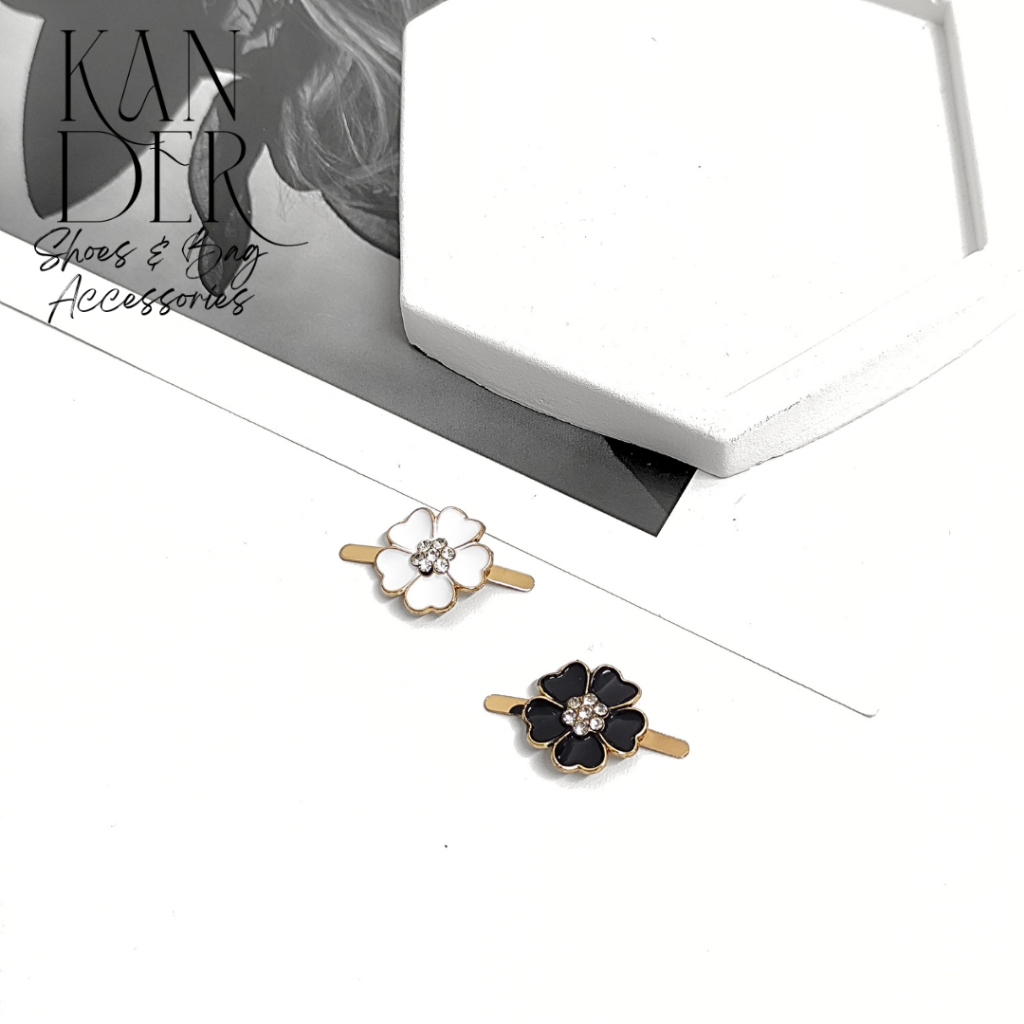 KANDER Alloy Shoes Buckle Bentuk Bunga Aksesoris Sepatu Wanita HZL225
