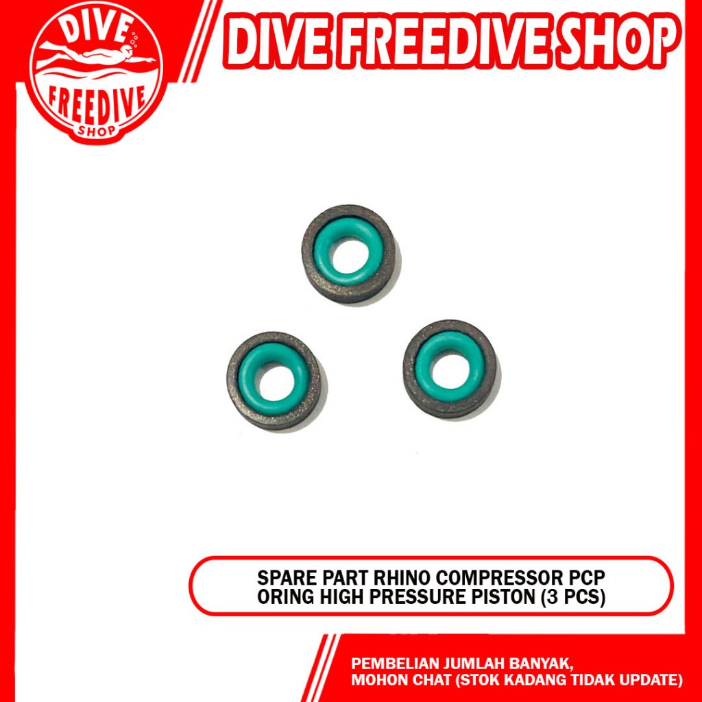 Spare Part Compressor Pompa PCP Rhino Oring Seal High Pressure Piston 3pcs Sparepart Sil Pump Kompre