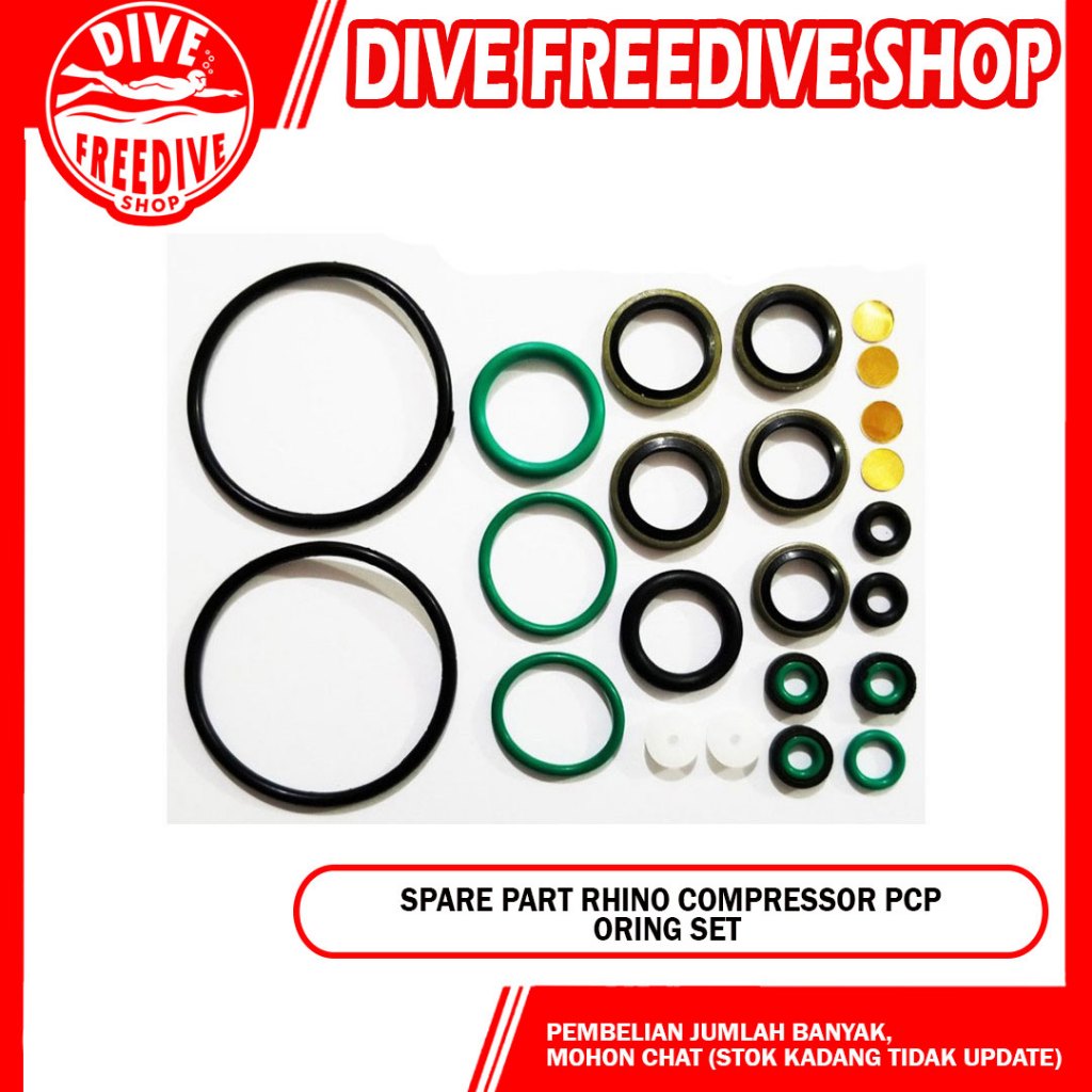 Spare Part Oring Sil Set Rhino Compressor Kompresor PCP Pompa Senapan Rubber Seal Karet Sil O-Ring S