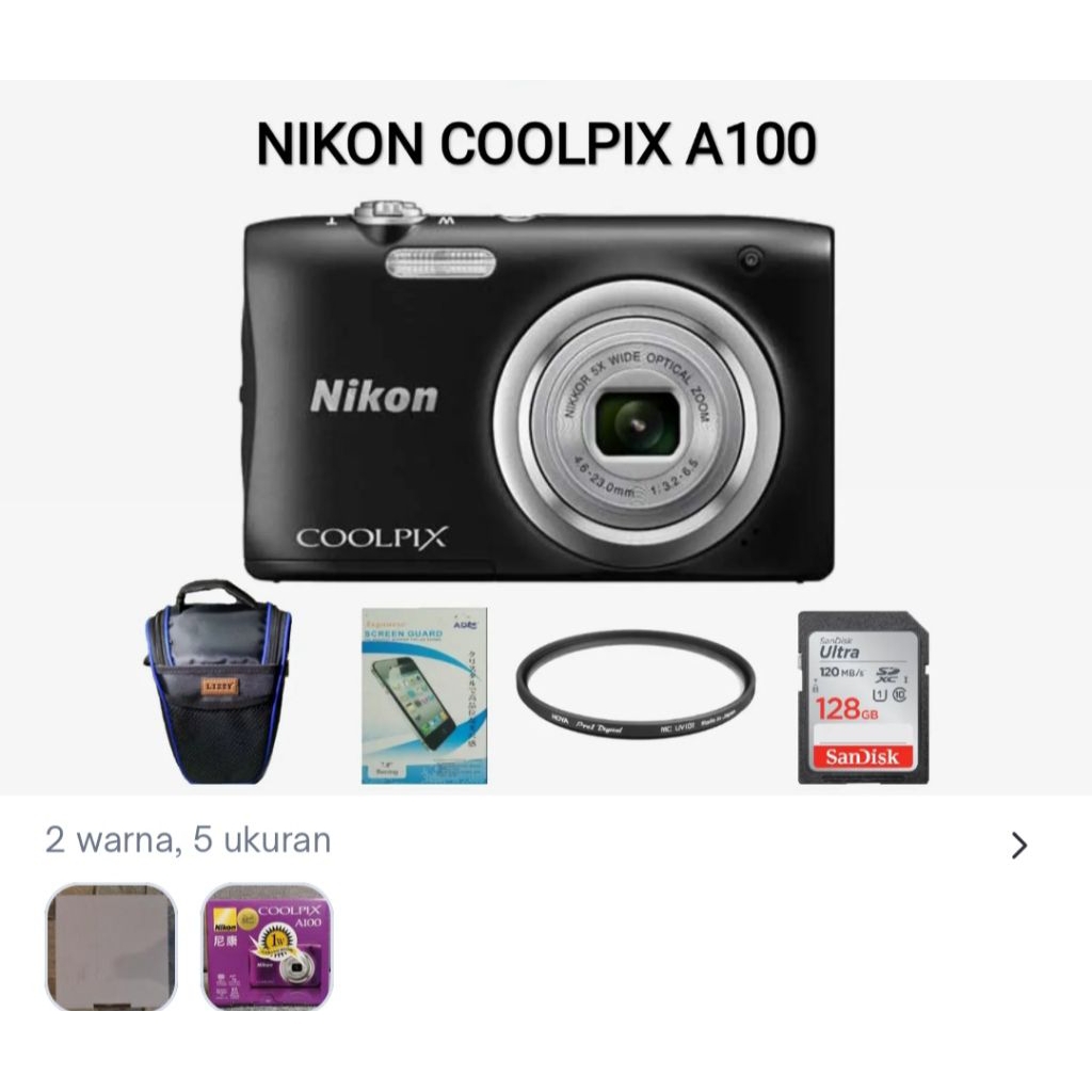 Nikon Coolpix A100/kameraNikonCoolpixA100DigitalWhiteBoxUnirONLy