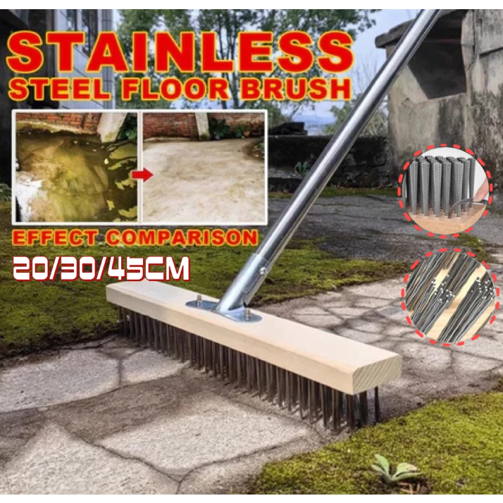 Flash Sale Sikat kawat sikat lantai untuk menghilangkan lumut sikat pembersih gagang panjang sikat s