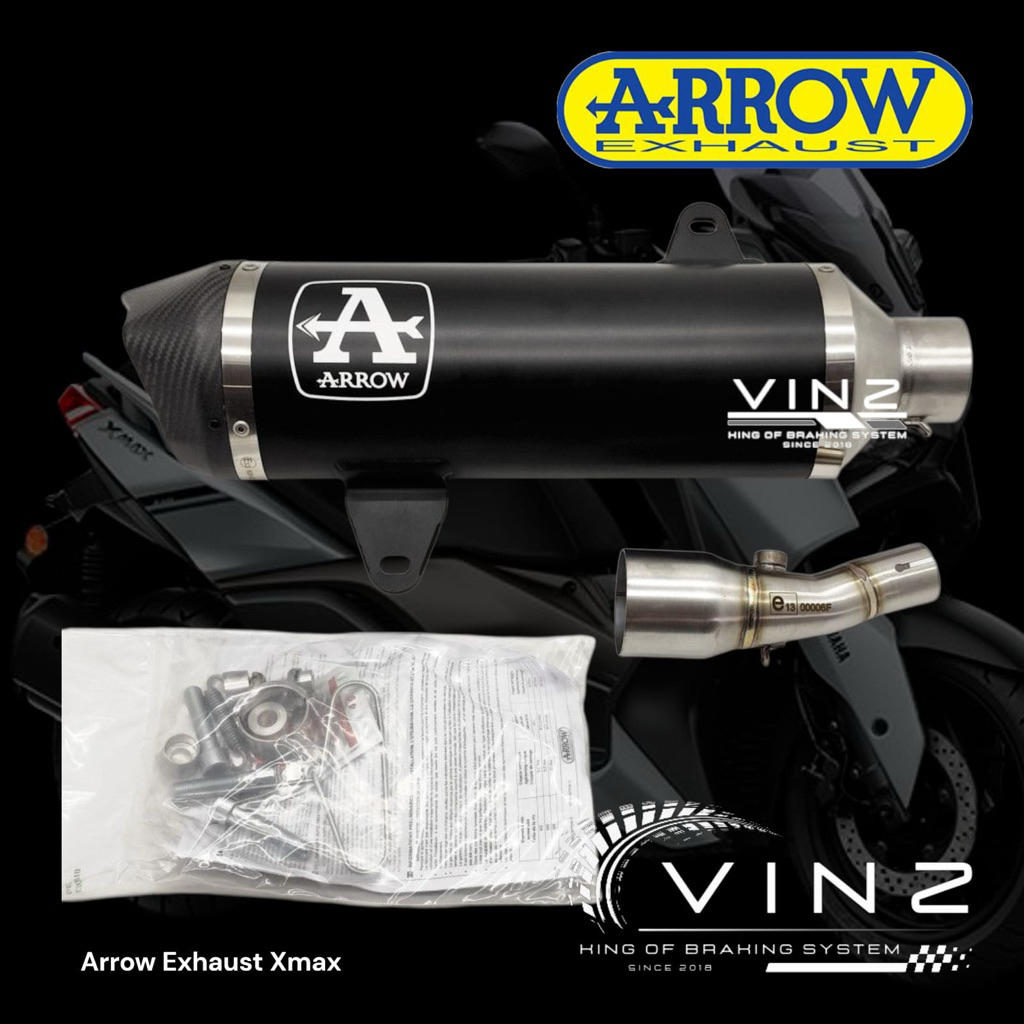 Knalpot Arrow Yamaha Xmax Urban Carbon Cap // Silencer Yamaha Xmax By ARROW Exhaust Urban Black Edit
