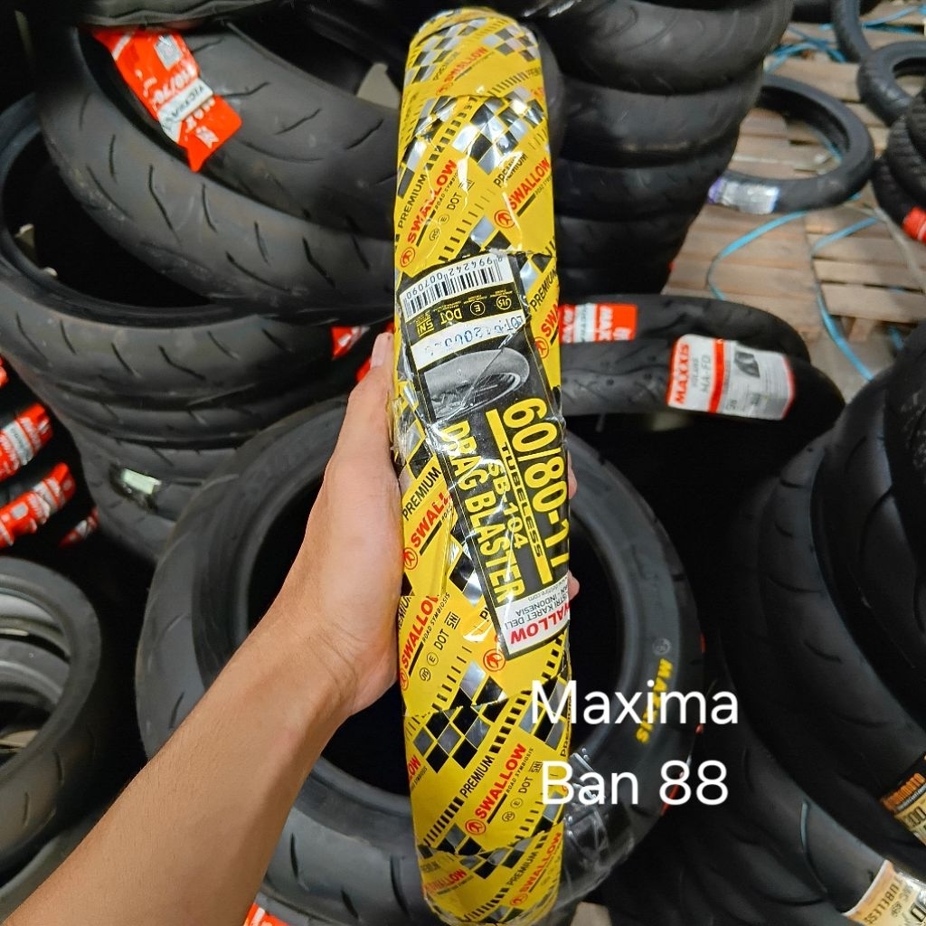 Ban Swallow 60/80-17 Drag Blaster SB104 Tubeless Slick