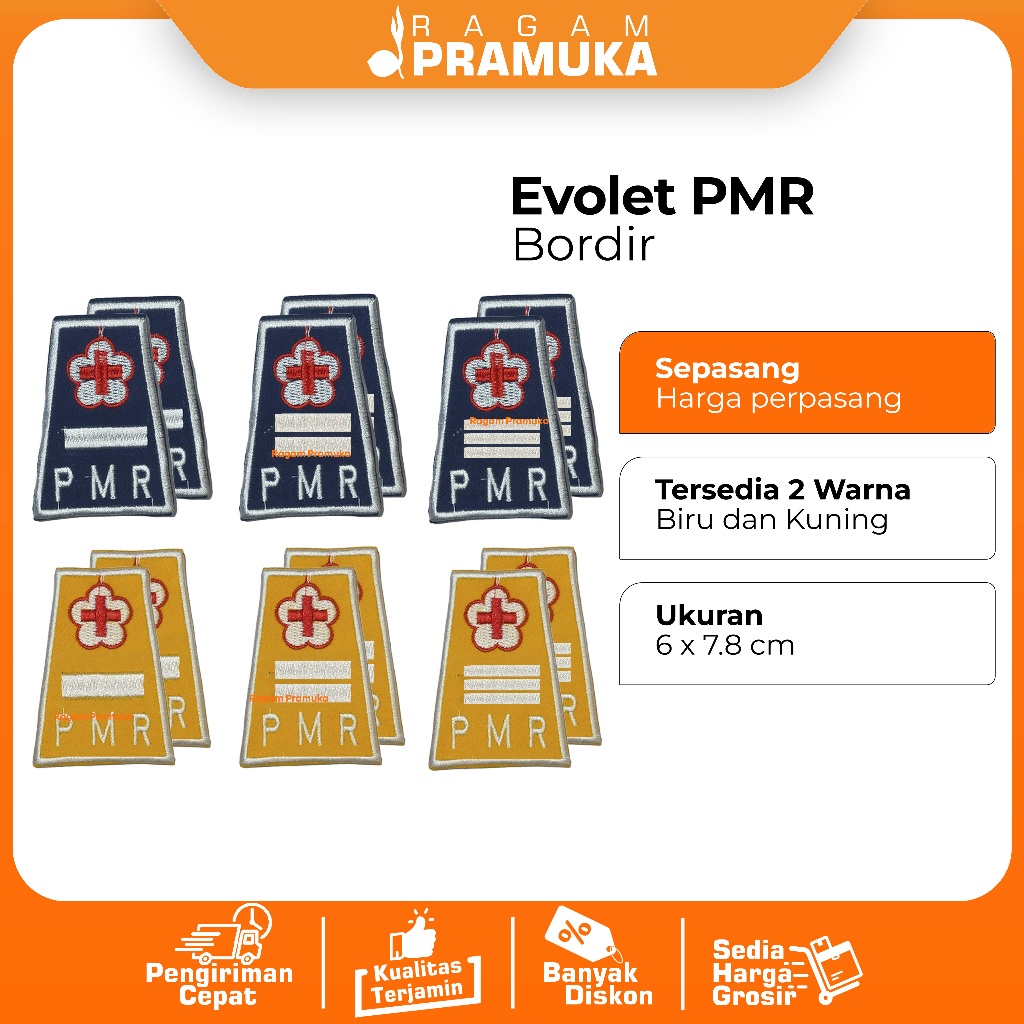 Evolet PMR / Dek Pmr / Atribut Pmr / Tanda PMR Wira / Tanda PMR Madya
