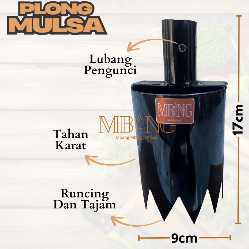 Mbang-Mbeng Plong Mulsa diameter 9cm / Alat Pelubang Plastik Mulsa Tanpa Gagang / pelubang