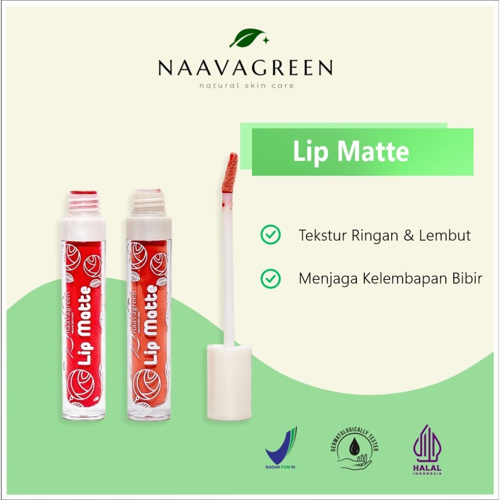 100% ORIGINAL NAAVAGREEN LIPSTIK MATTE