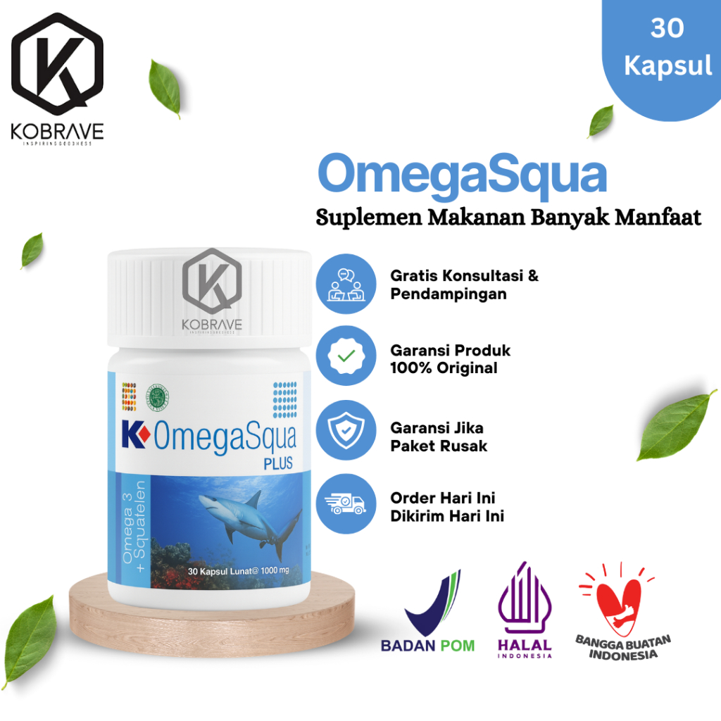 K OmegaSqua K Link Original Omega Squa Asli Suplemen Makanan Minyak Ikan Salmon Omega 3