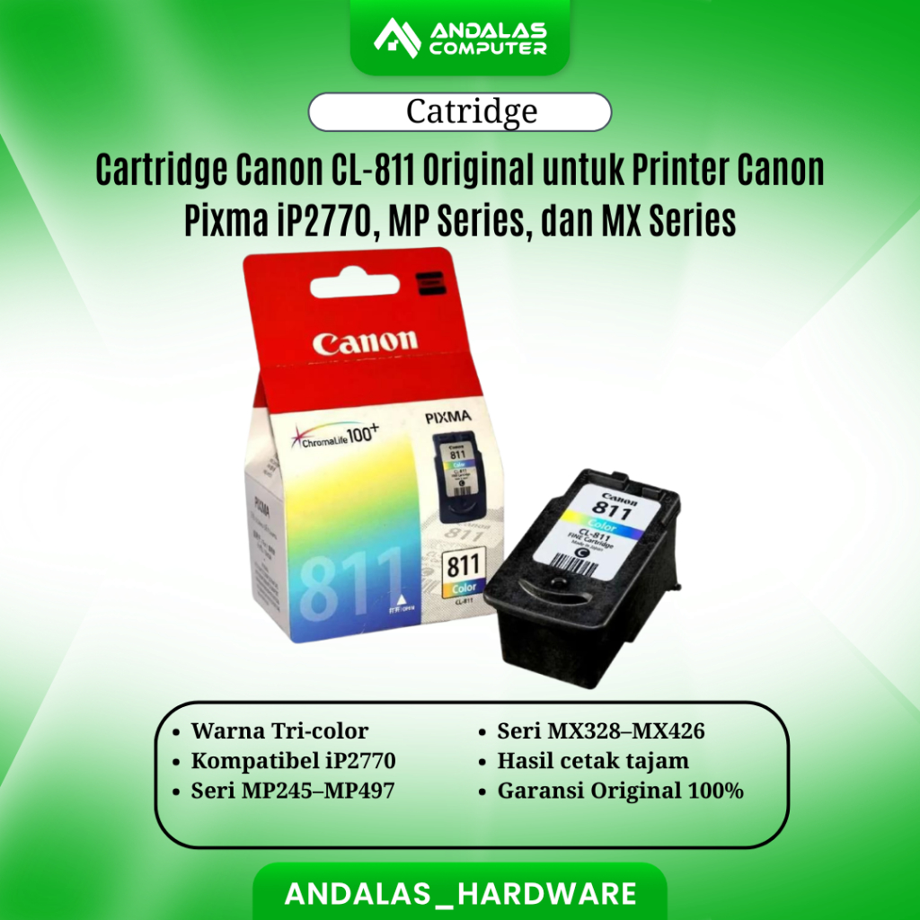 Canon Cartridge 811 – Warna Original
