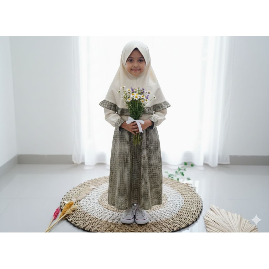 Custom Seragam TPA Anak Jahit Baju Gamis Setelan Set Jilbab Setelan Koko Kemeja Kurta Baju Olahraga 