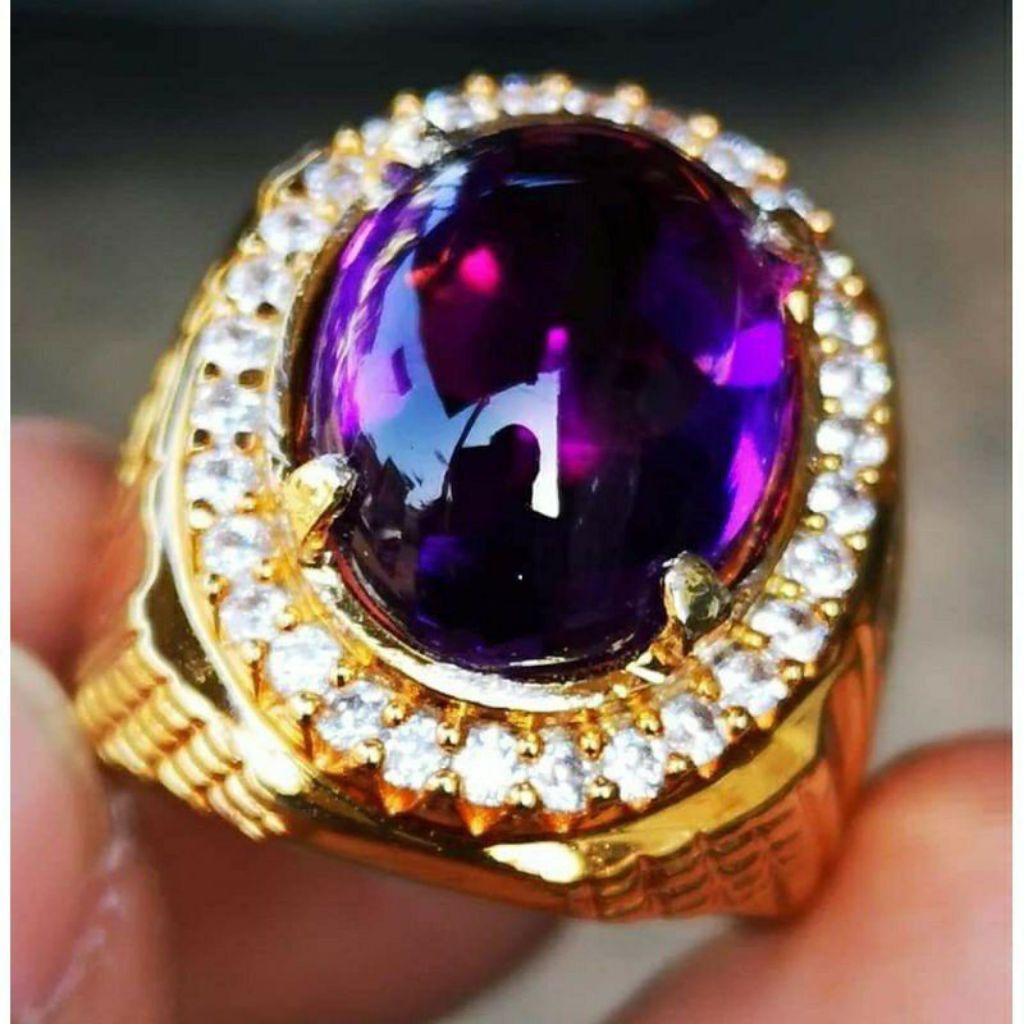 batu permata kecubung bungur / kecubung kalimantan kristal clean high quality