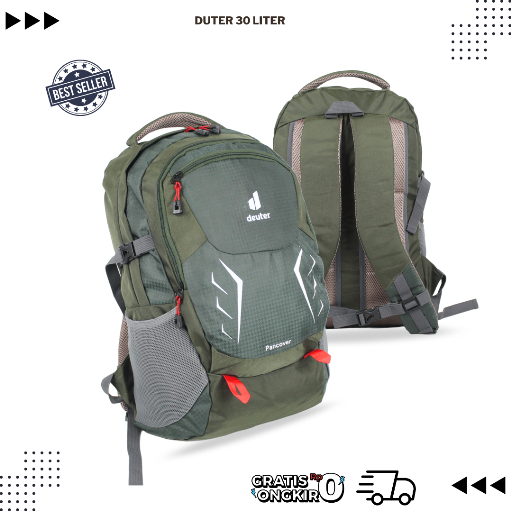 Tas Ransel Dypack Deuter 30 Liter / Tas Ransel Pria/Wanita - Tas Ransel Outdoor 30L - Tas Sekolah / 