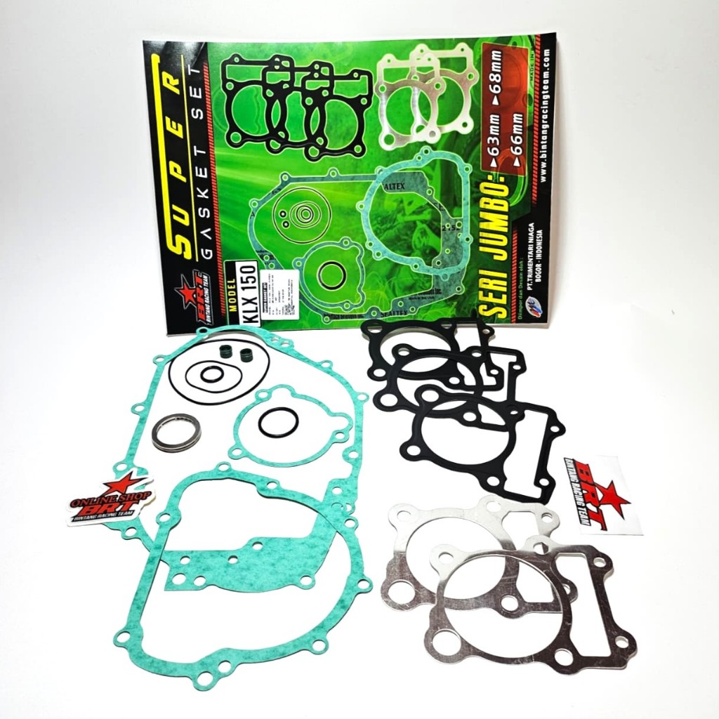 GAKET PAKING BLOK BRT FULL SET KLX 140 KLX 150 DTRACKER 150 63 66 68 MM GASKET JUMBO BRT KLX D TRACK