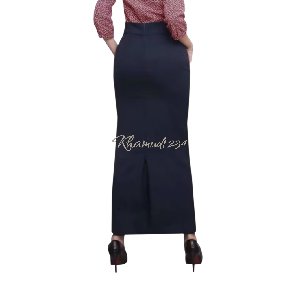 Rok span nevy belah belakang/Rok span rempel belakang sekolah SMA,SMP dan MTS