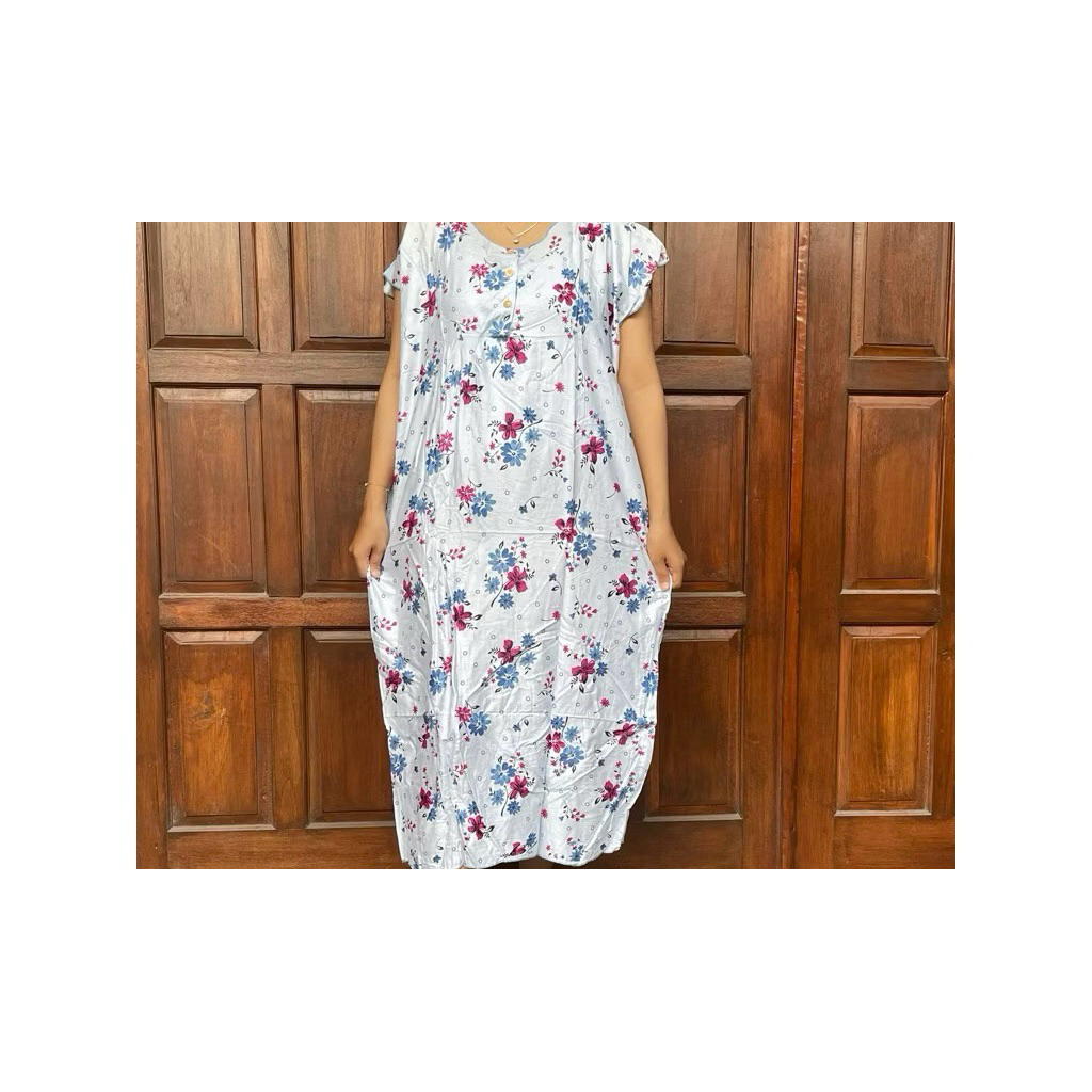 Daster Bali Kancing Depan Jumbo Tanpa Lengan, motif random murah meriah grosir ecer premium bagus ha