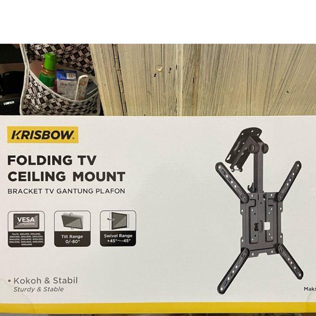 Krisbow bracket tv gantung plafon