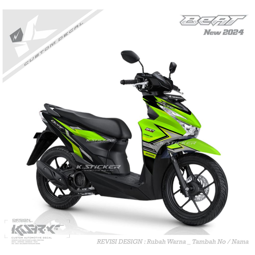 Decal Full Body BEAT New 2024 | Stiker Motor Beat Terbaru Desain Sporty Keren