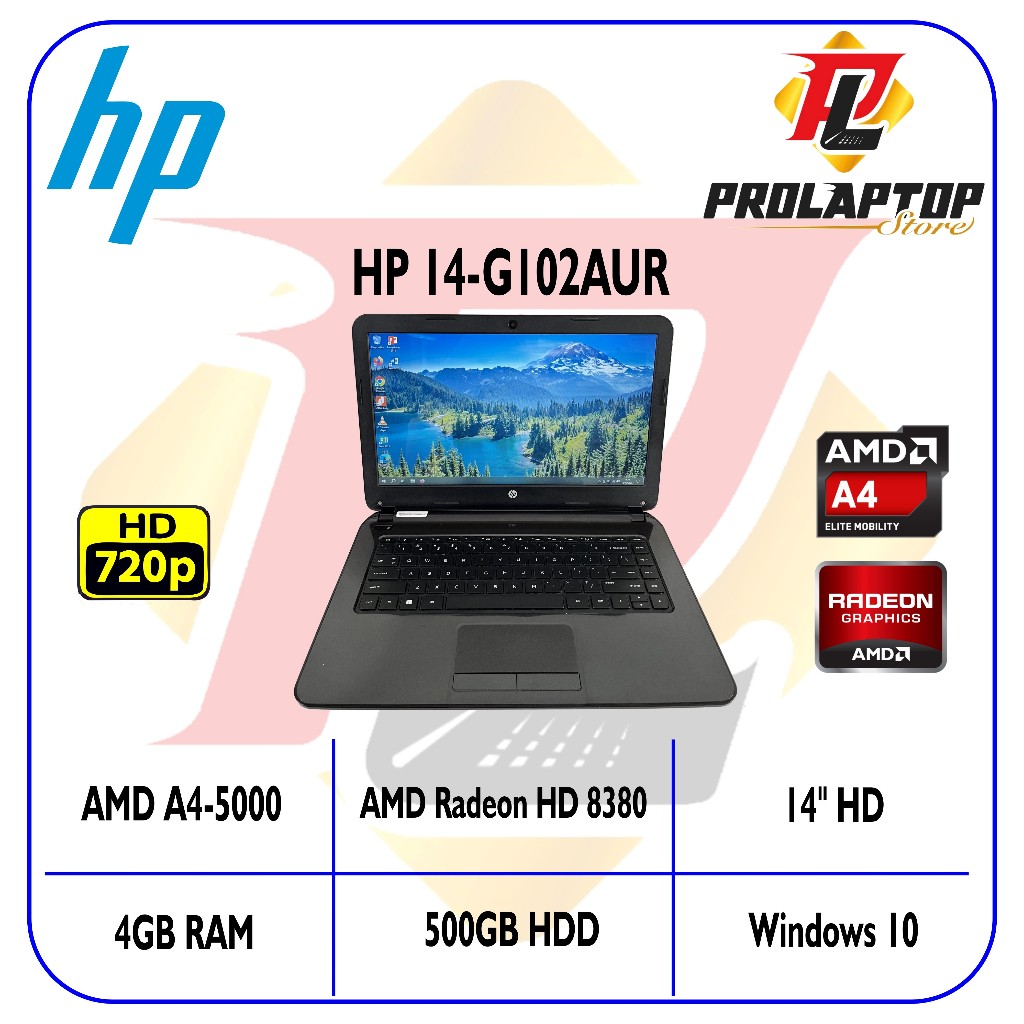 HP 14-g102AUR AMD A4-5000 RAM 4GB HDD 500GB 14" HD