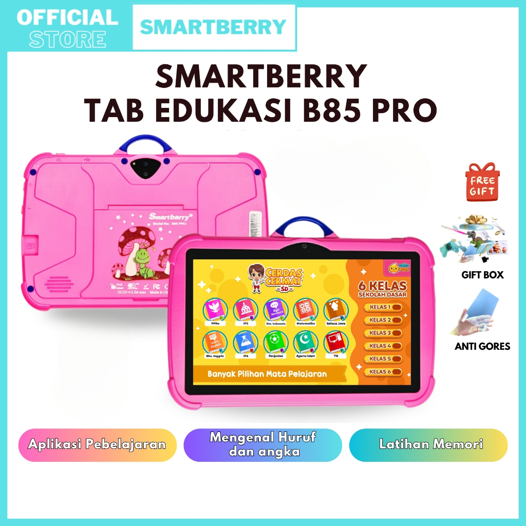 SMARTBERRY SMART2030 KIDS STUDY TAB B85 PRO / B91 / B93 / Kids Tablet / Tablet Anak / Tablet Edukasi
