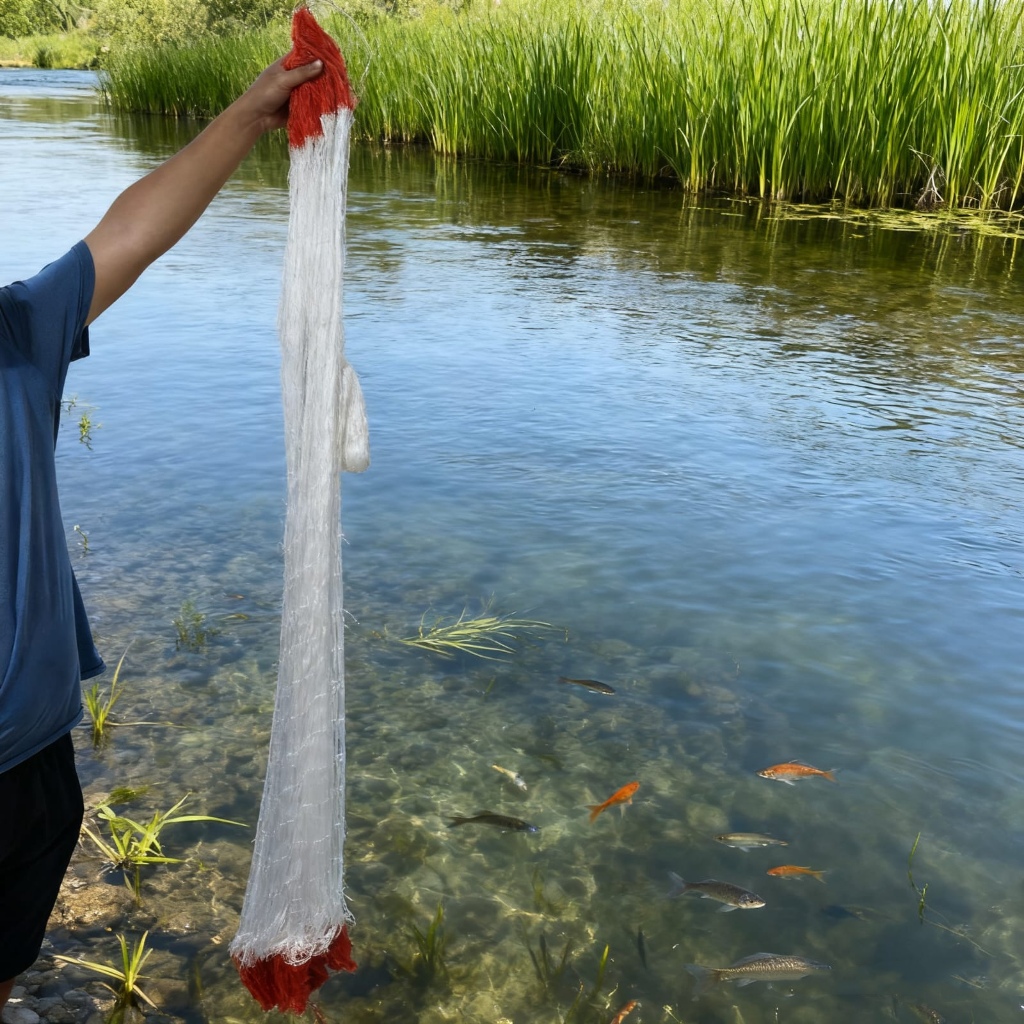 Jaring udang nylon3 lapis 1 3/4Inch 4.5cm setengah jadi jaring kantong jaring gondron jaring Udang