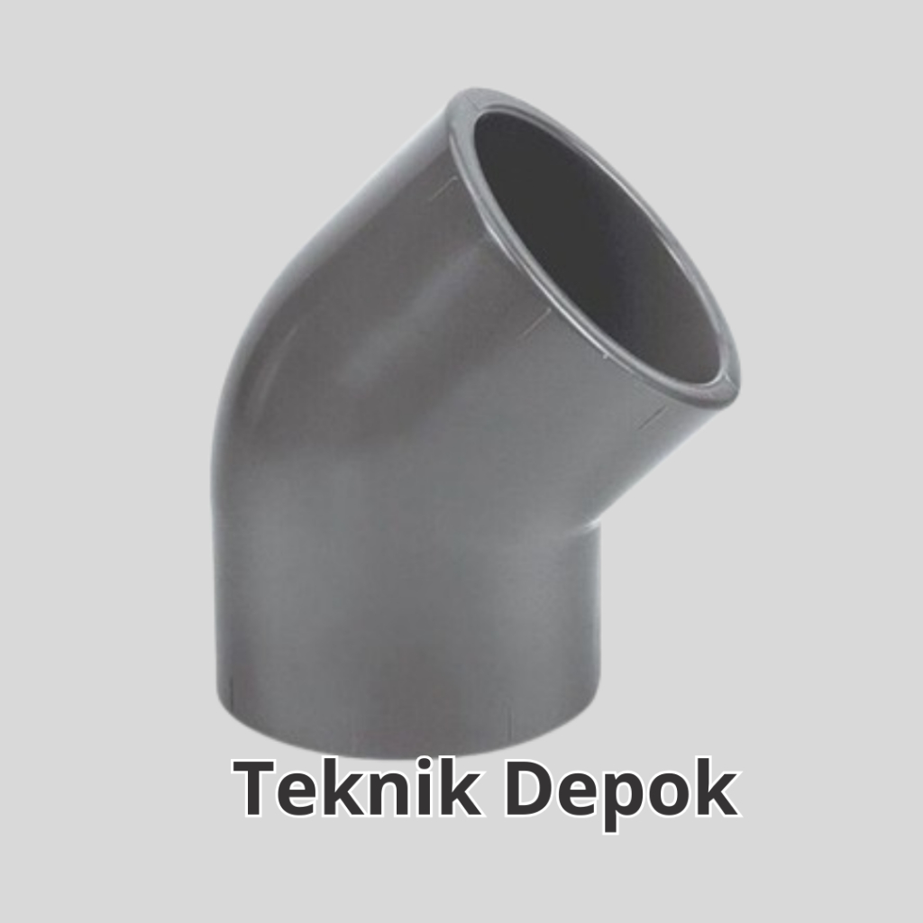 Elbow 10 inch AW 45 Derajat Rucika PVC Sambungan Pipa Knee Knie Belokan Keni Fitting Pipa Paralon 25