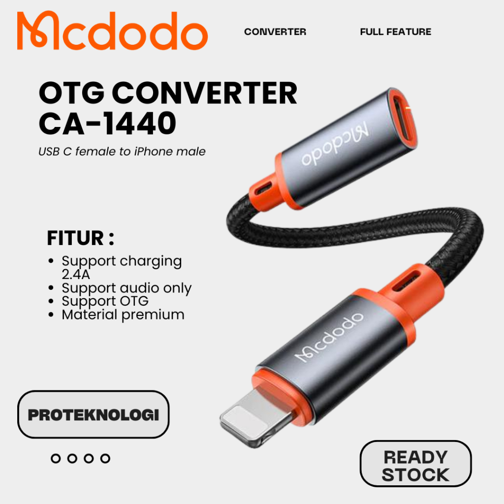 MCDODO CA-1440 Type C to Lightning Convertor Cable
