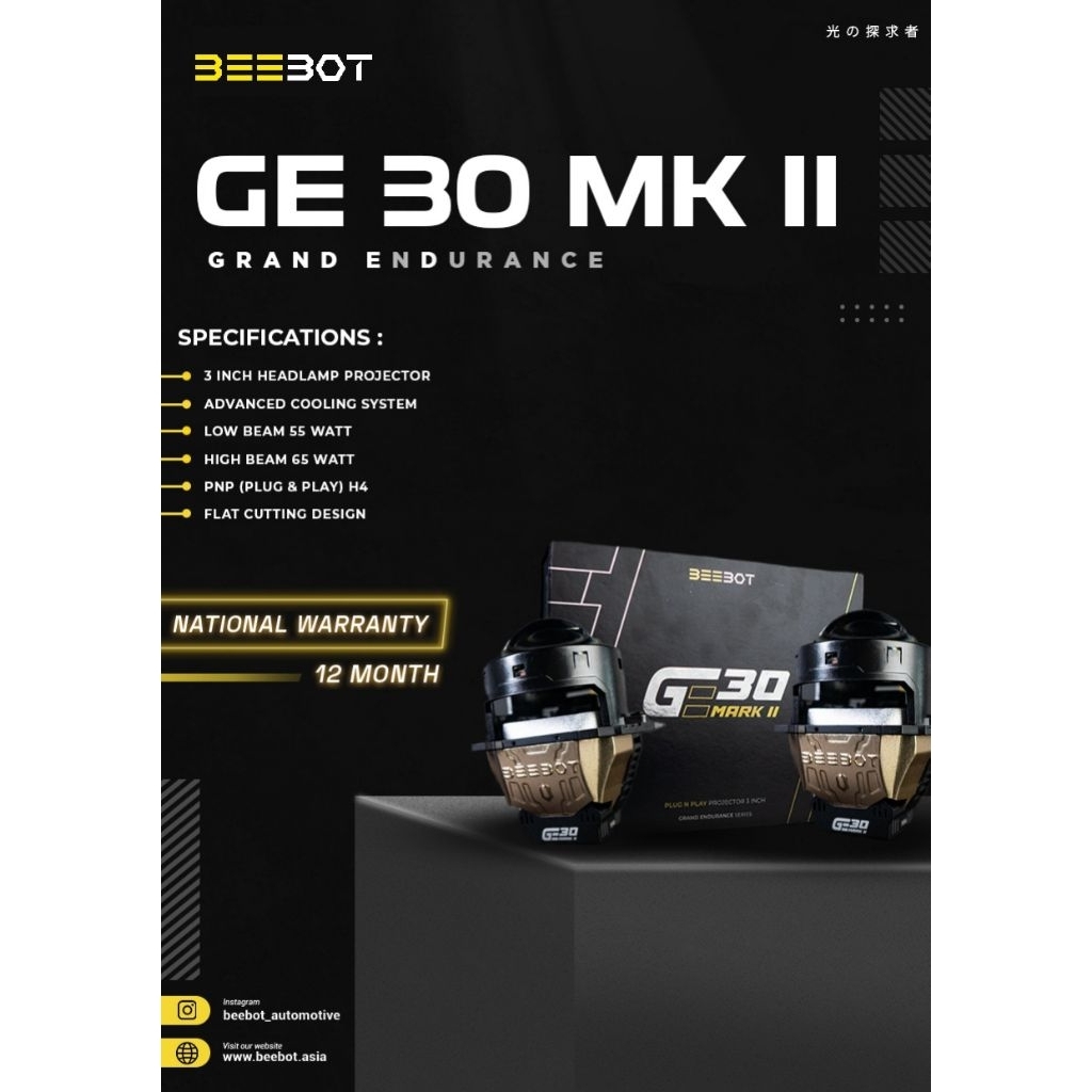 BEEBOT Headlamp 3inch, GE30 MK2