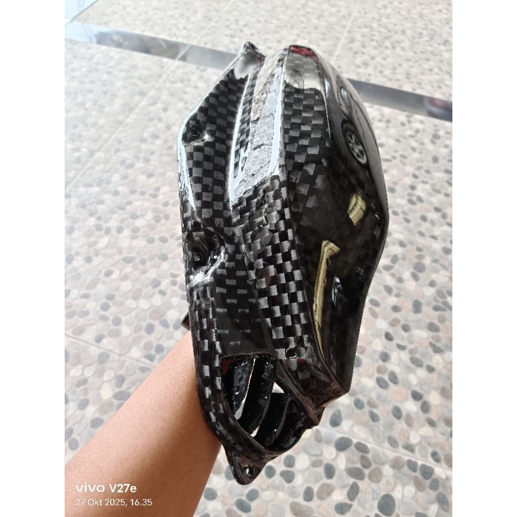 Carbon Kevlar / Skinning Carbon Serat Asli Box Filter Vario 125 /150 Led Old / Led New