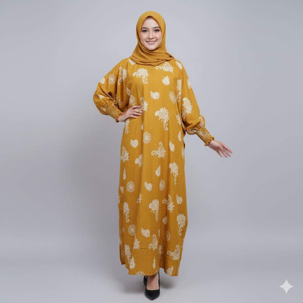 [LAIQA] Daster kencana ungu model kaftan Busui | bahan rayon | tebal | adem