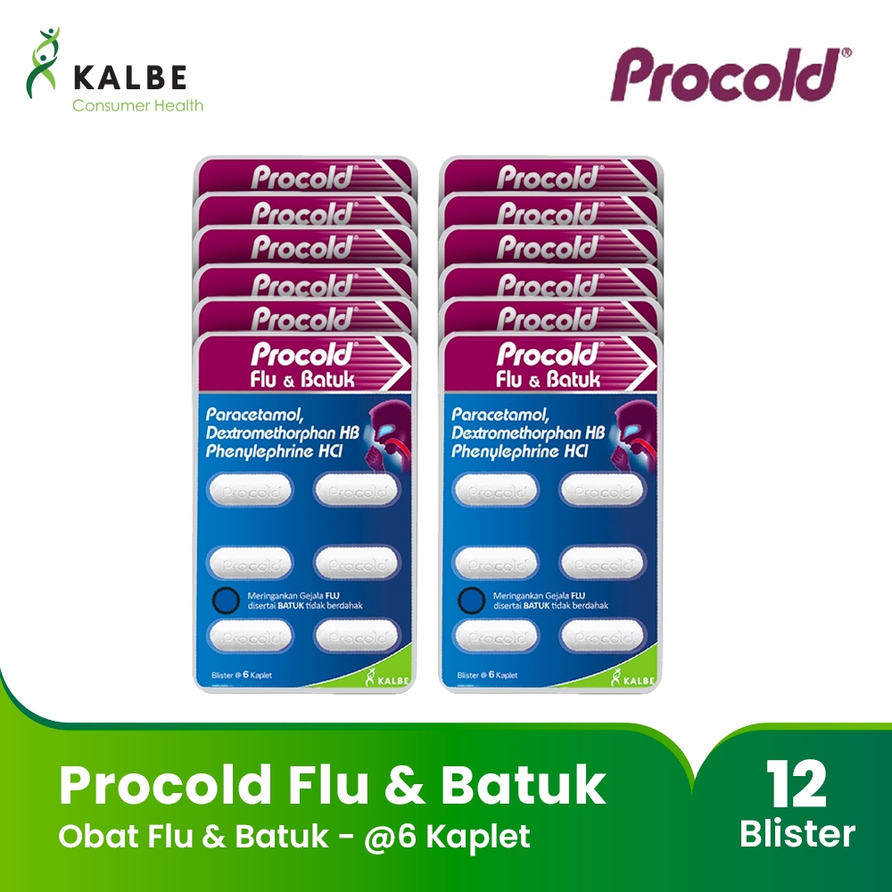 PROCOLD FLU & BATUK - Obat Flu & Batuk 12 Pcs