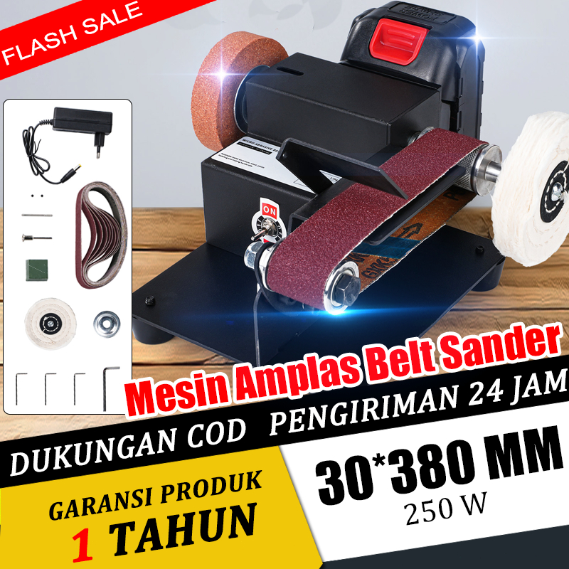 DEWIN Mini Belt Sander Electric DIY Sander Polisher Machine Mesin Amplas Genggam Alat Motor Belt San