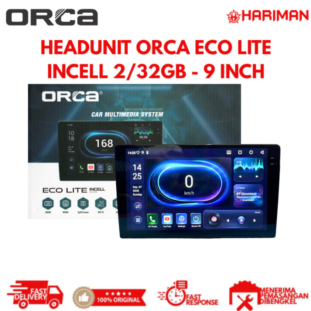 Head Unit Android ORCA ADR-9988 ECO LITE 9 inch