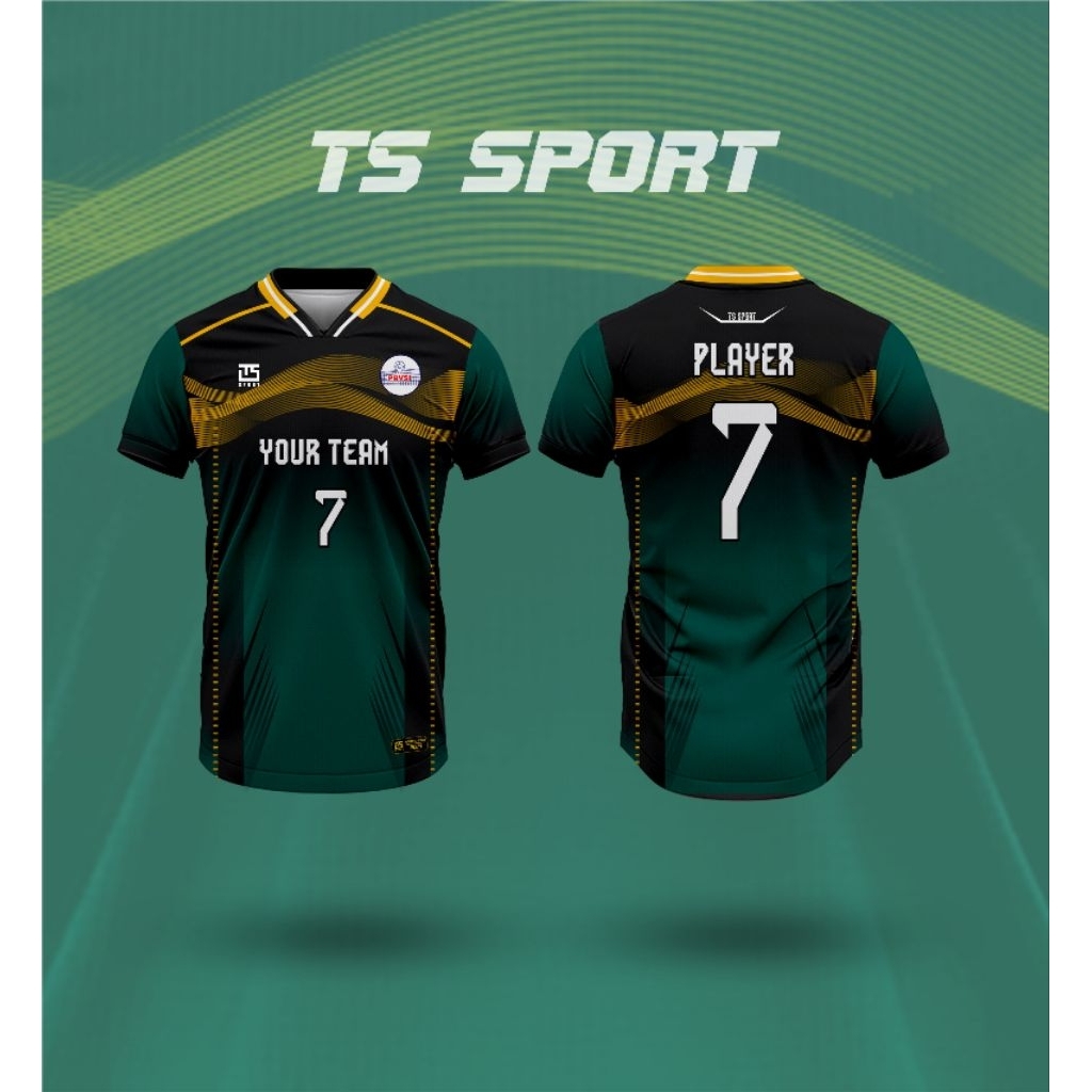 Kaos Jersey Voli Full Printing Gratis Tambah Nama Nomor Logo Sponsor