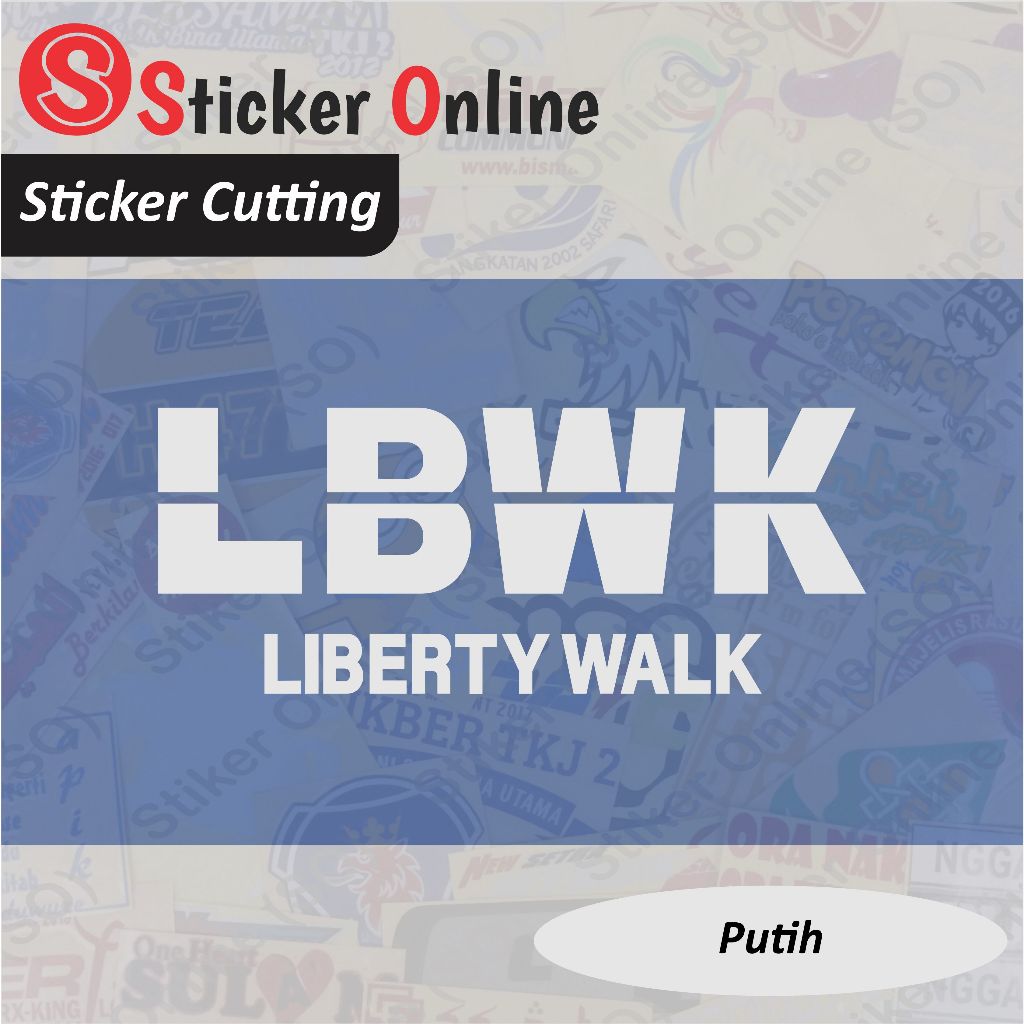 Stiker LBWK Liberty Walk Jumbo | Sticker Cutting LBWK Liberty Walk BIG Size Motor Mobil